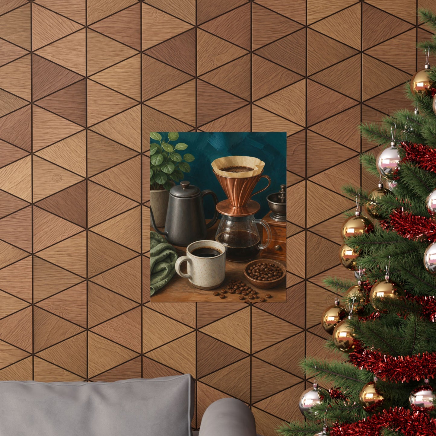 Warm Home Coffee Brewing Art Poster