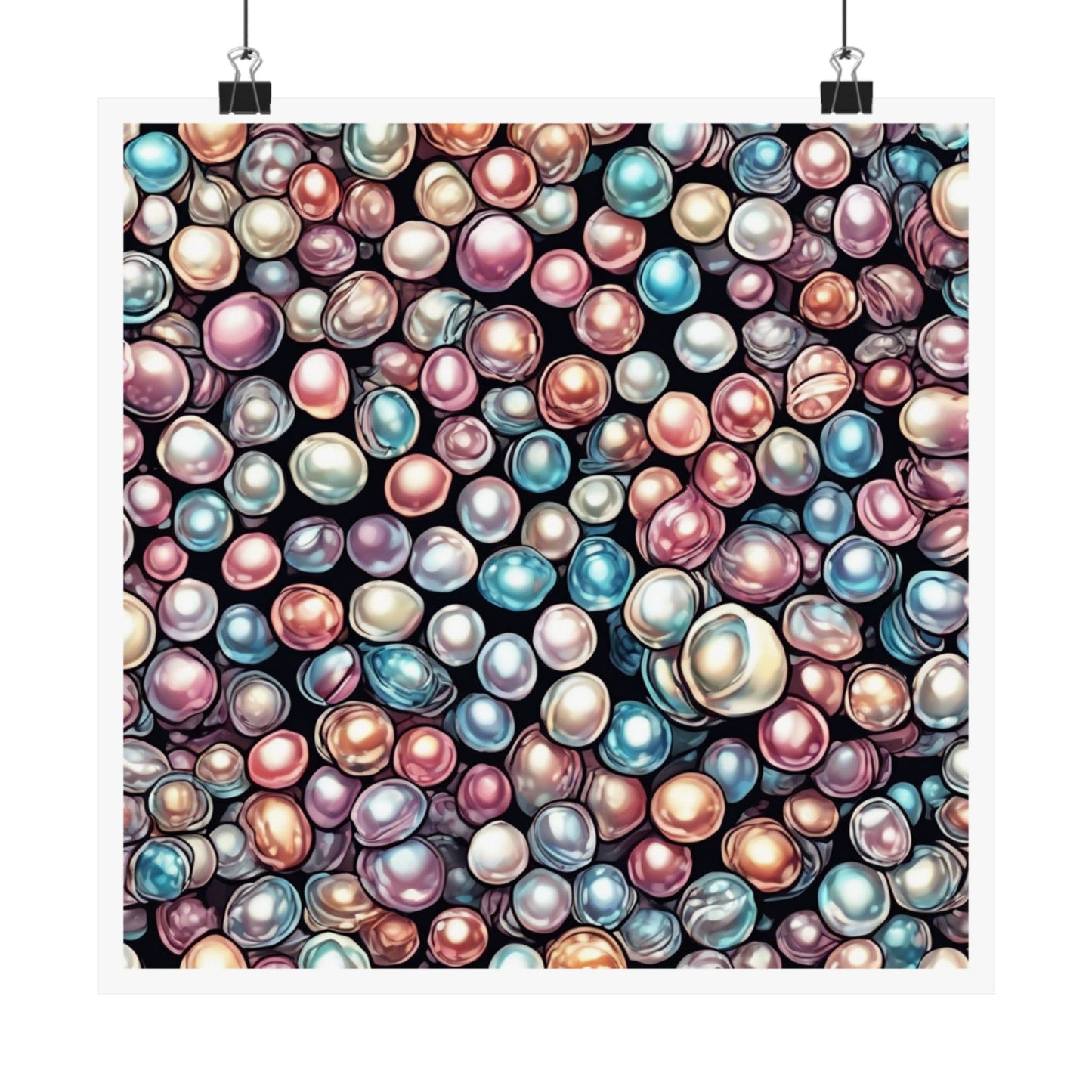 Pearl Bubble Pattern Abstract Gift Art Poster