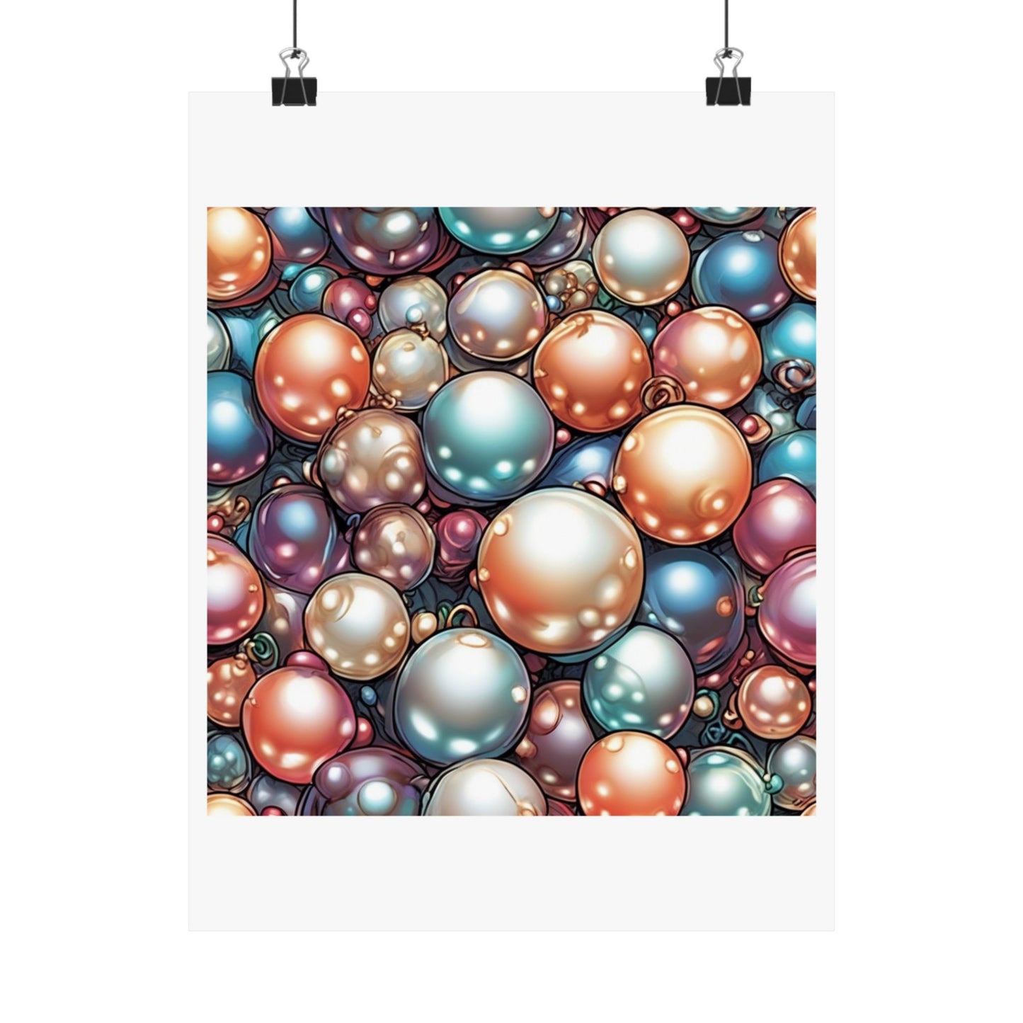 Glossy Orb Marble Abstract Gift Art Poster