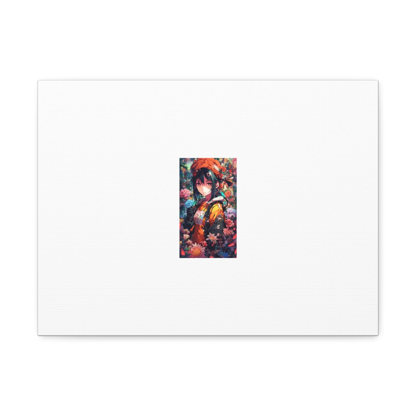 Anime Floral Forest Heroine Portrait Flower Canvas Wall Art