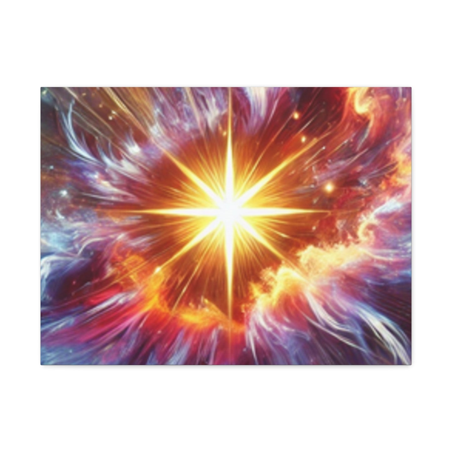 Cosmic Starburst Energy Abstract Space Canvas Wall Art Gift
