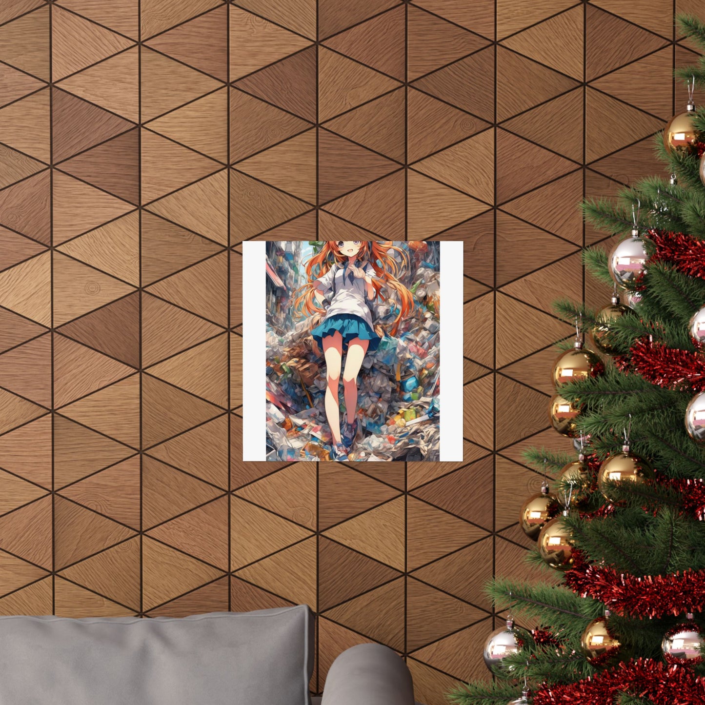Recycling Rescue Anime Heroine Eco Street Art Poster