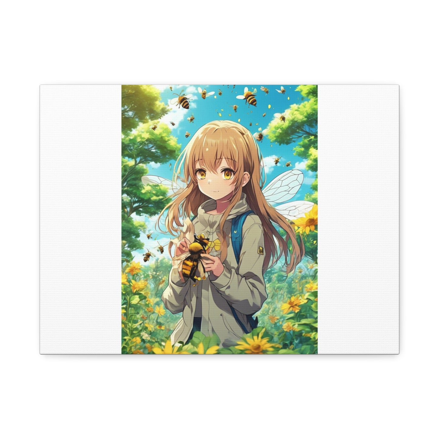 Bee Fairy Garden Anime Nature Art Canvas