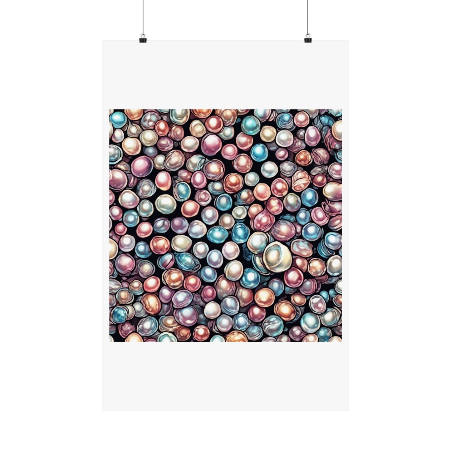Pearl Bubble Pattern Abstract Gift Art Poster