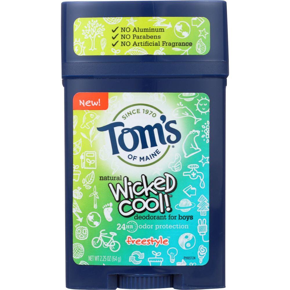 Tom's of Maine Wicked Cool! Freestyle Natural Deodorant Stick For Boys - 2.25oz