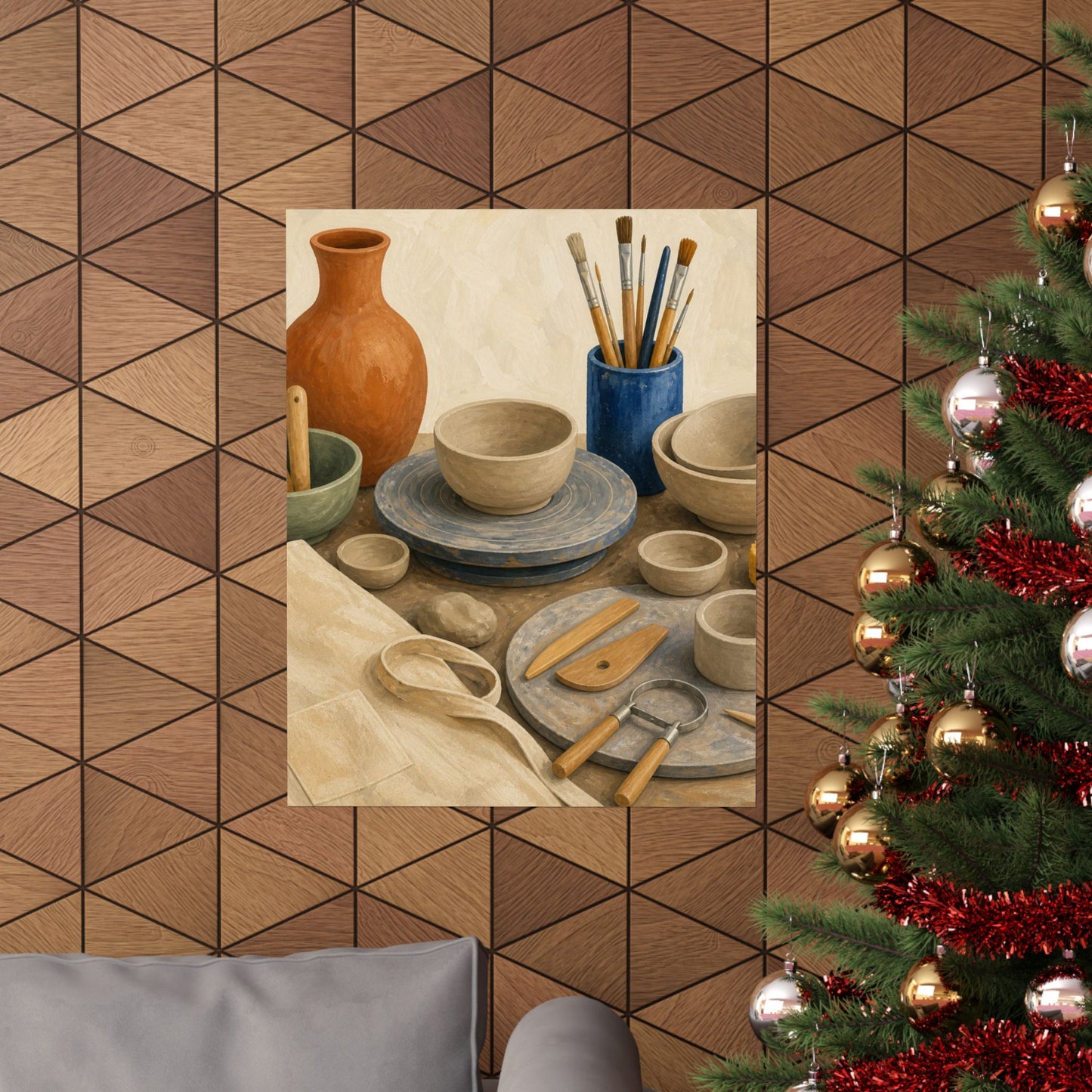 Colorful Pottery Studio Hobby Poster