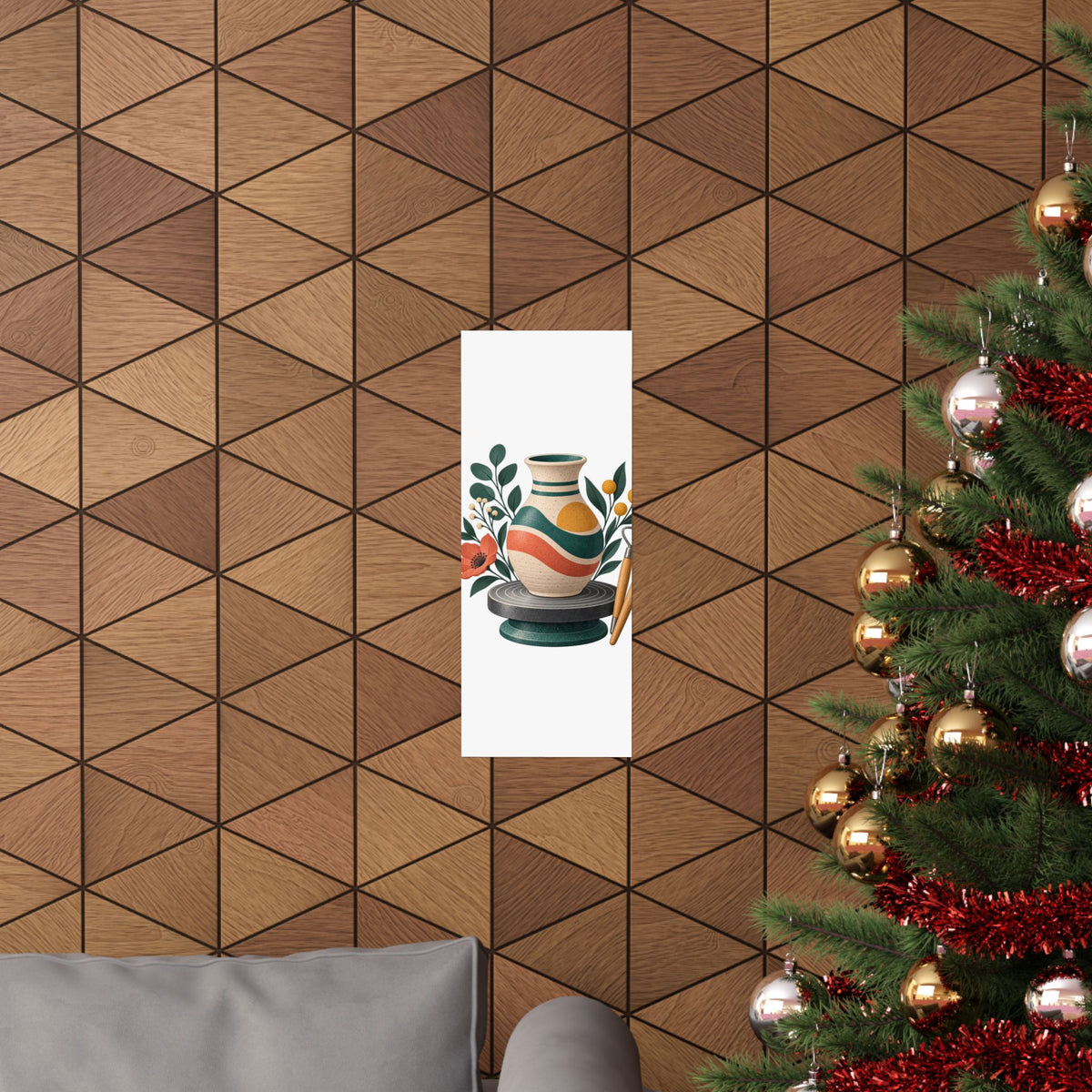 Midcentury Pottery Botanical Art Poster