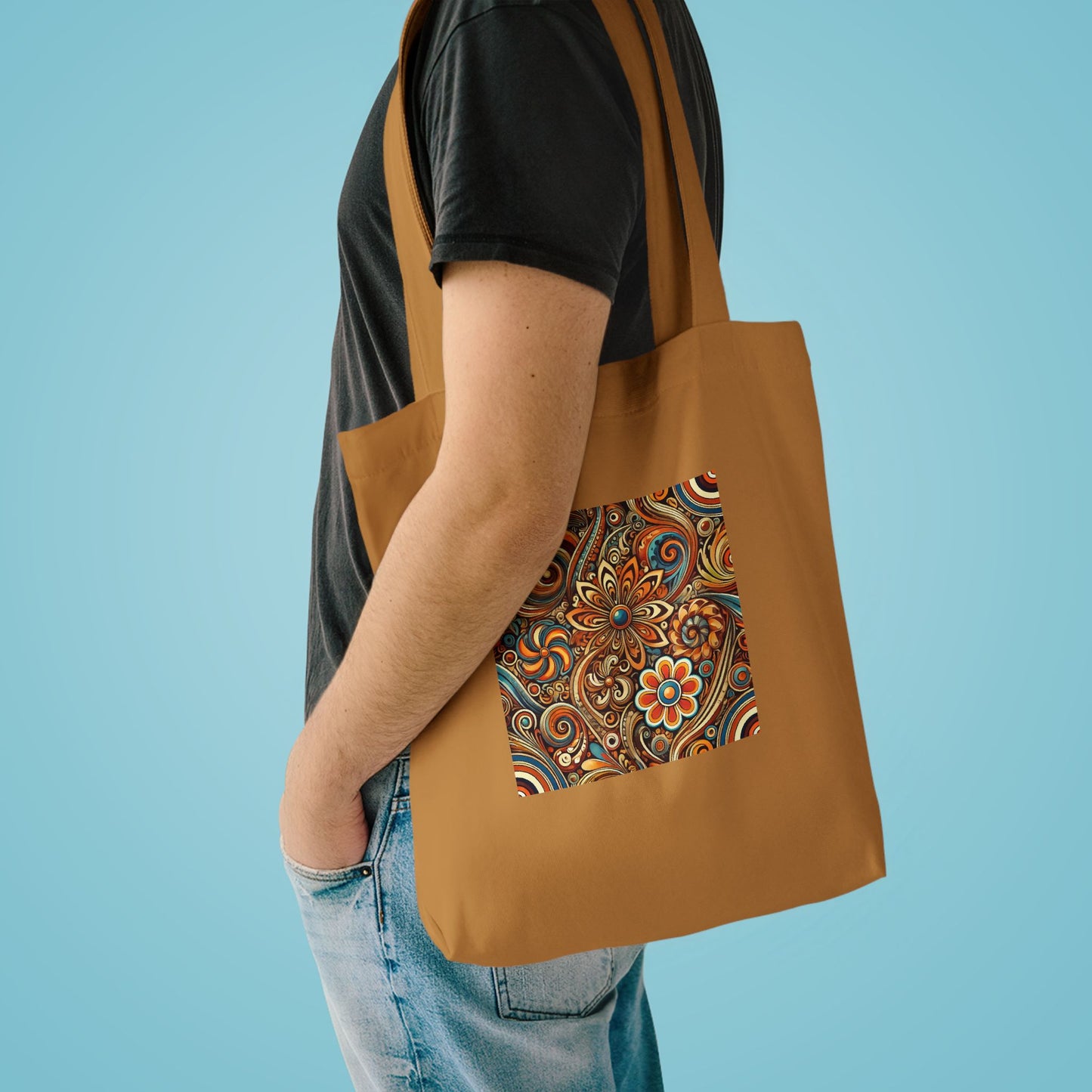 Ornate Abstract Floral Paisley Pattern Tote Bag