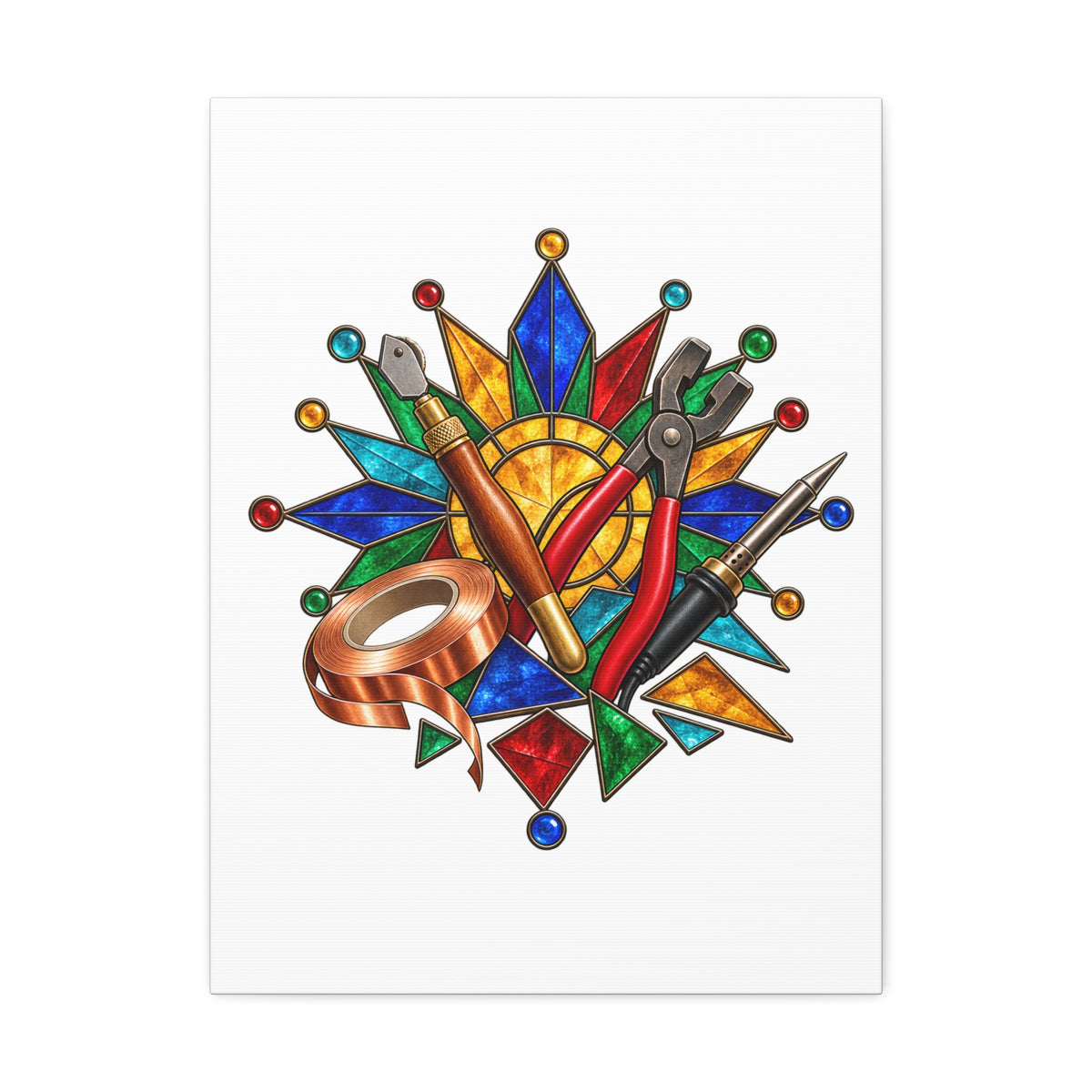 Stained Glass Workshop Tools Canvas