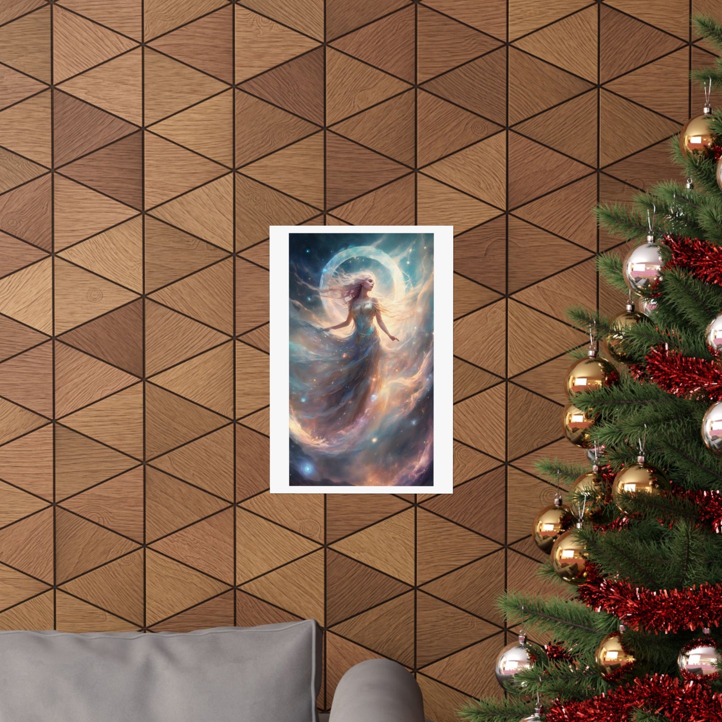 Moonlit Celestial Dancer Fantasy Portrait Poster
