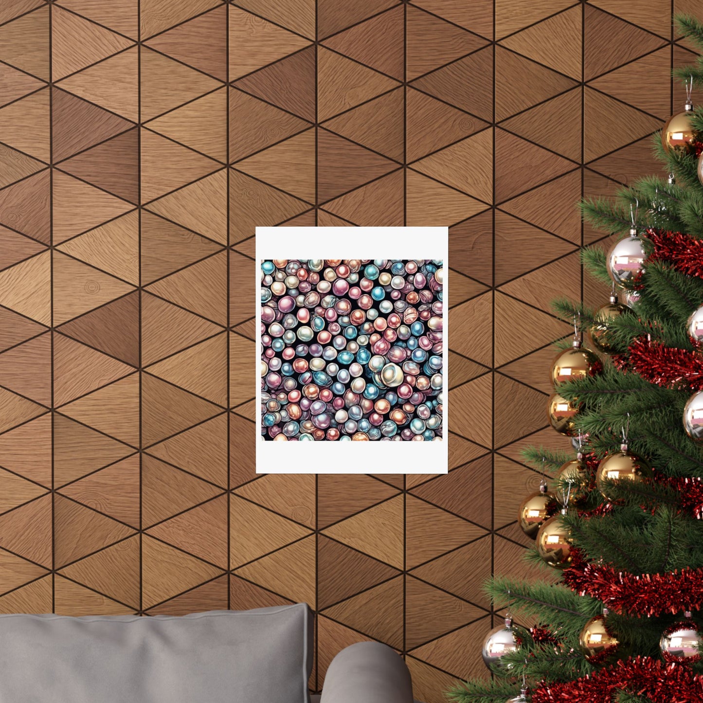 Pearl Bubble Pattern Abstract Gift Art Poster