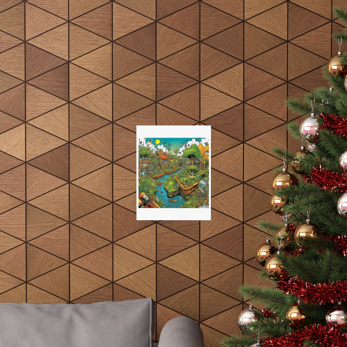 Whimsical Garden Stream Nature Gift Art Poster