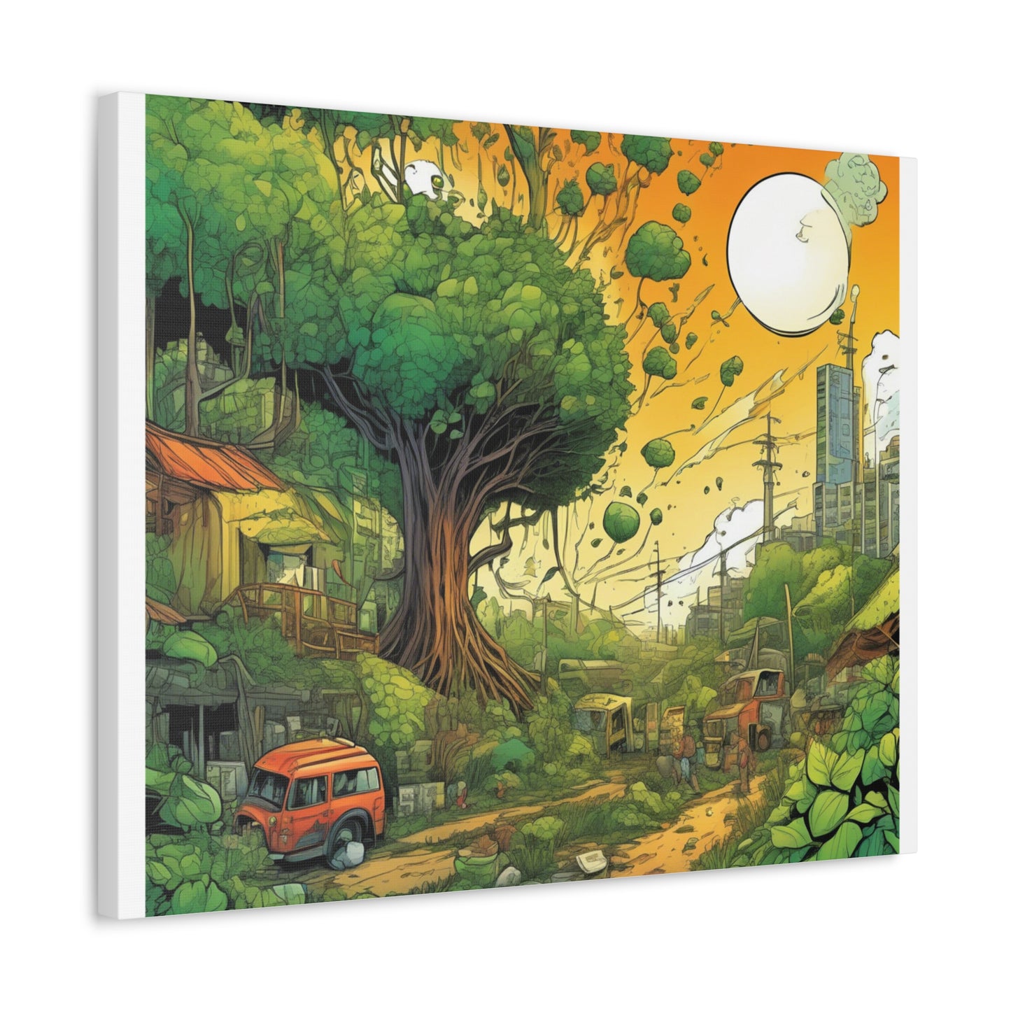 Cottage Road Landscape Nature Gift Art Canvas