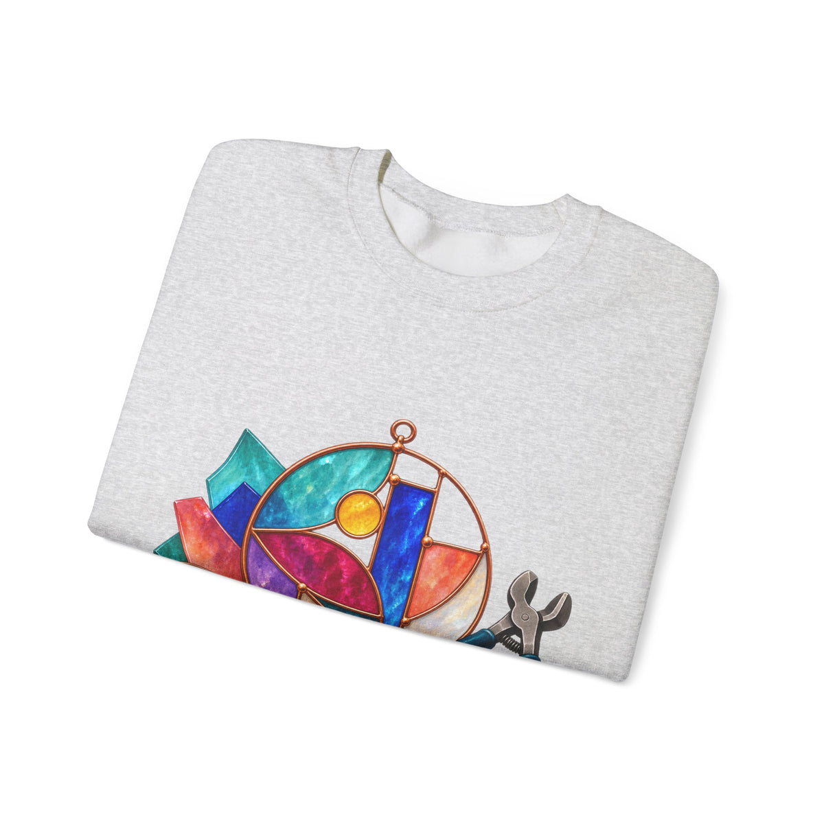 Abstract Stained Glass Suncatcher Workshop Sweatshirt