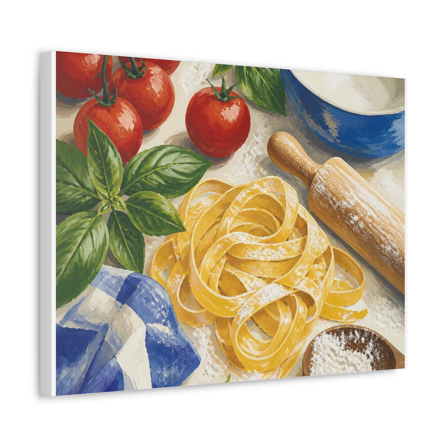 Fresh Pasta Making Kitchen Art Canvas Art