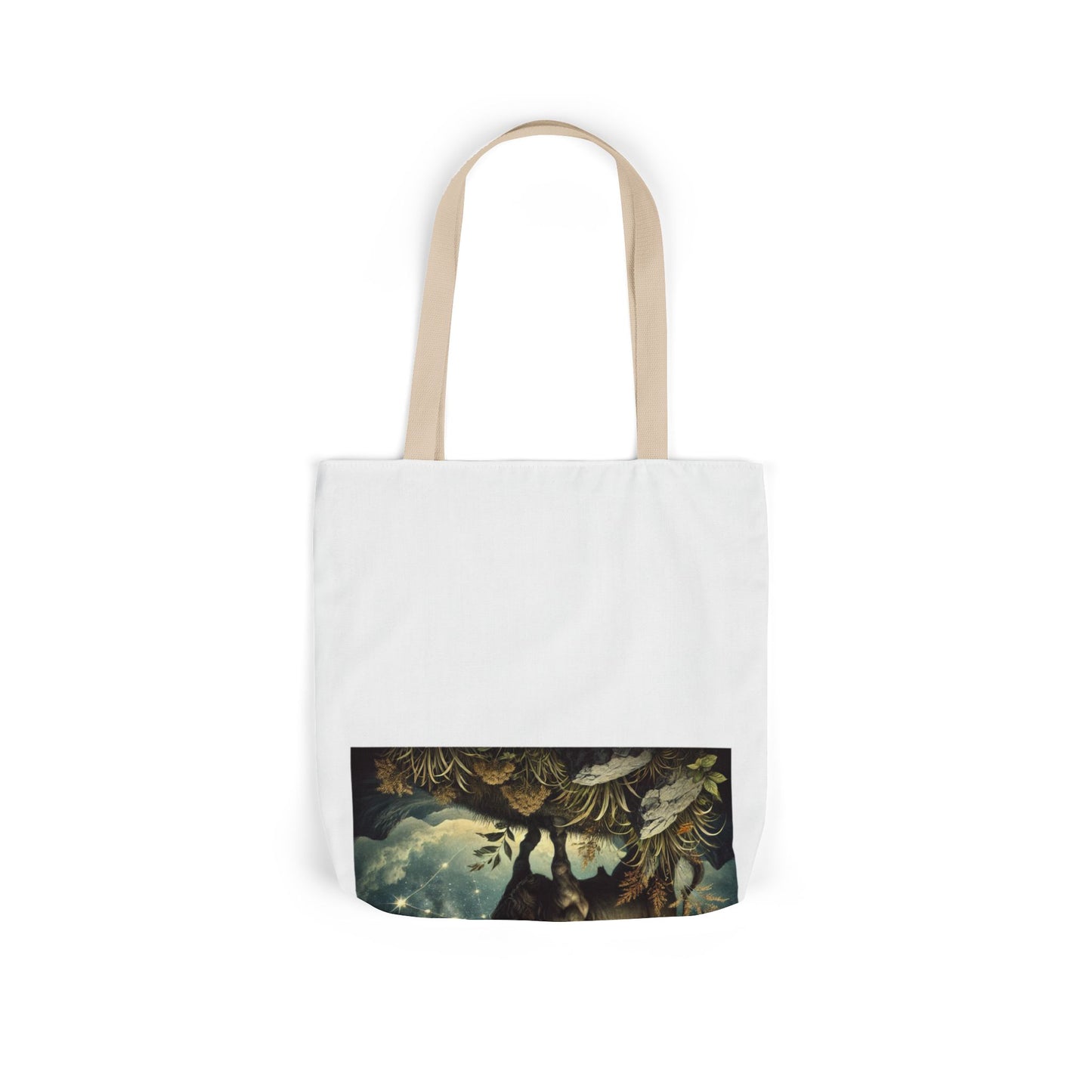 Taurus Bull Constellation Celestial Canvas Tote Bag