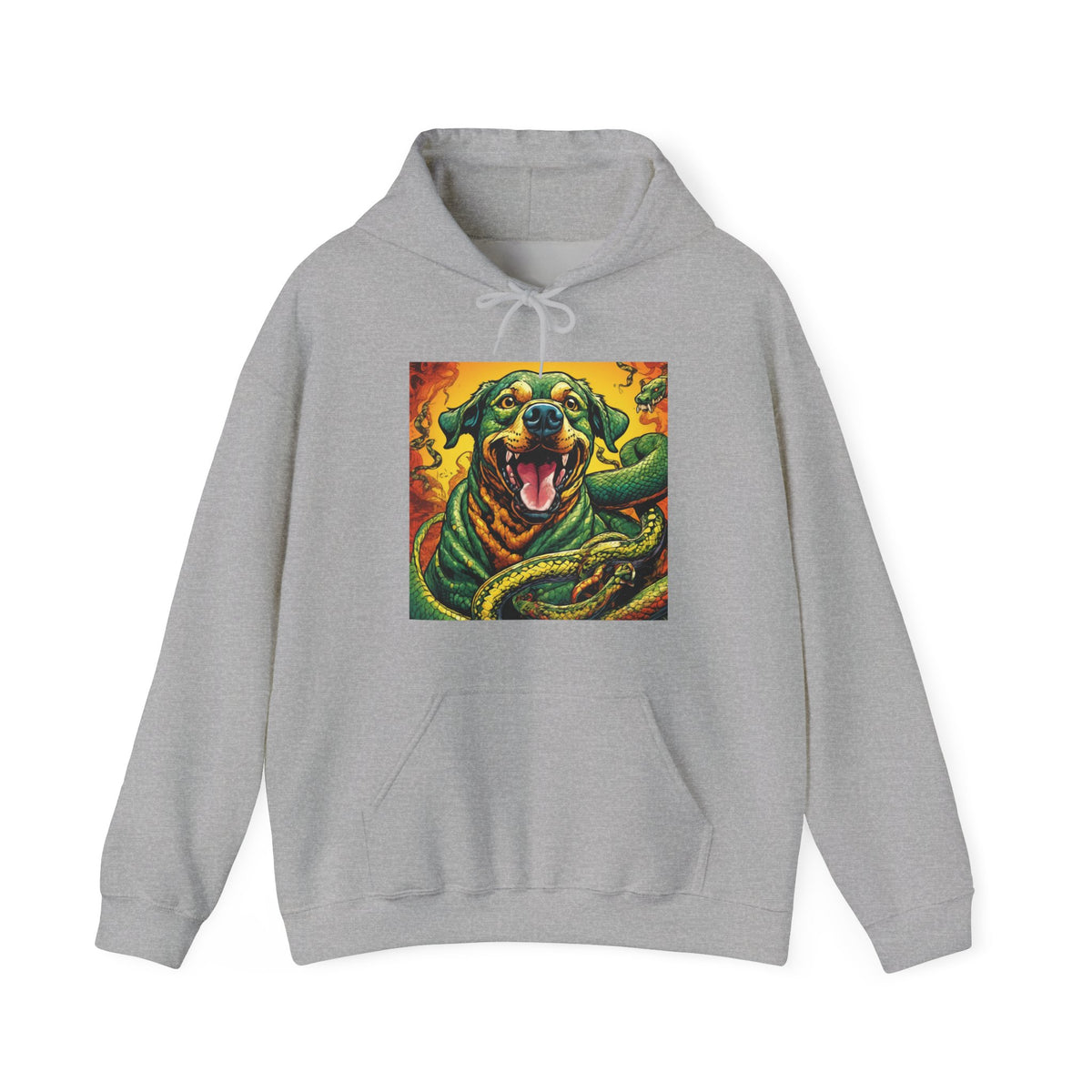Surreal Serpent Hound Dark Fantasy Creature Art Hoodie