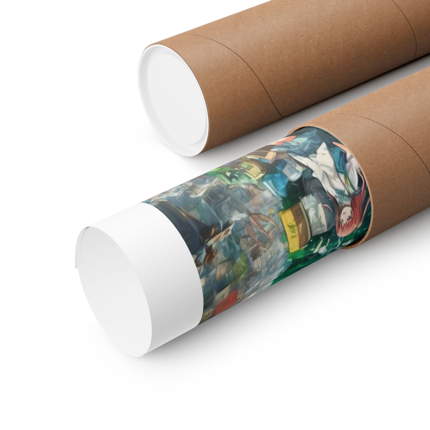Urban Recycling Anime Friends Green City Wall Poster