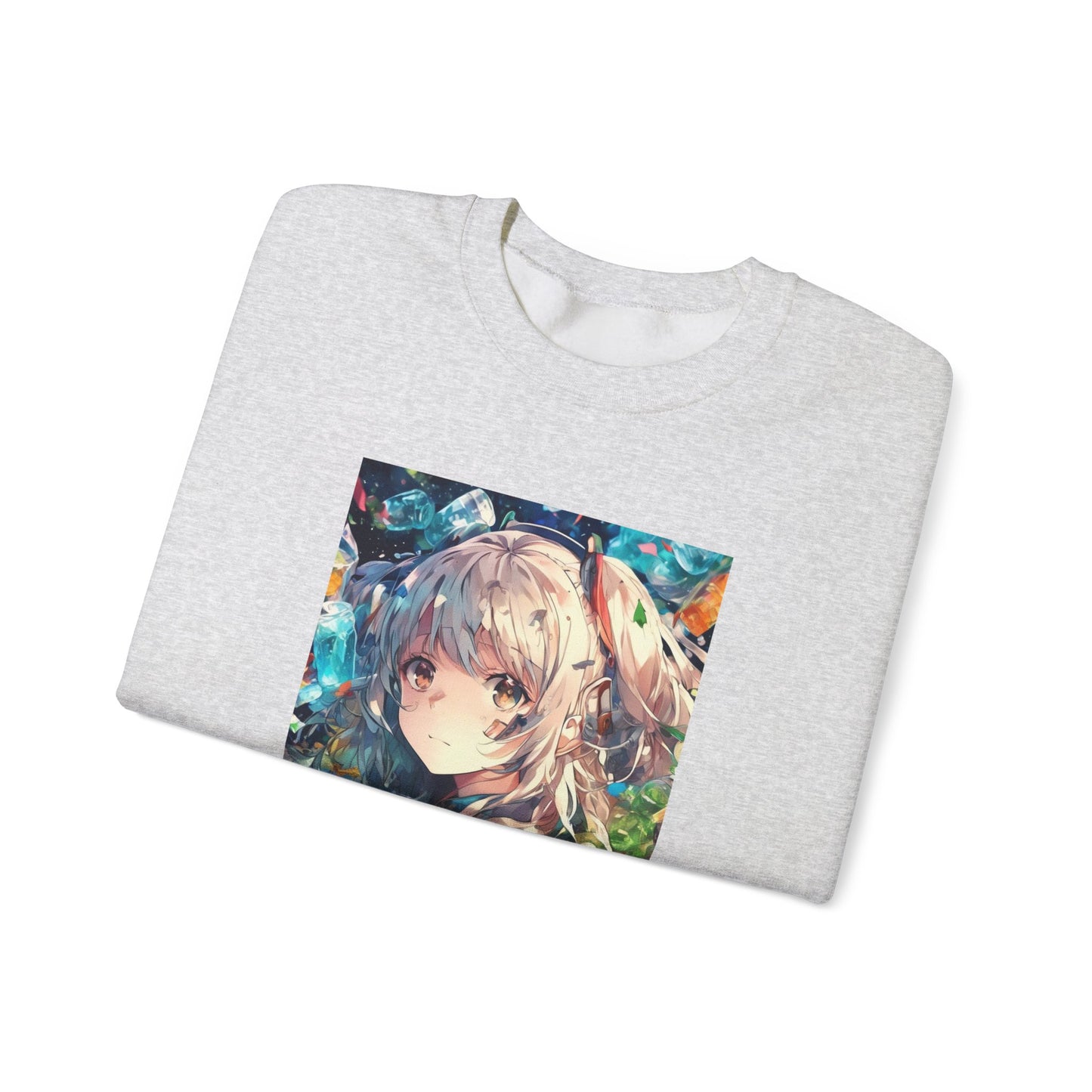 Crystal Bottle Anime Portrait Cozy Art Sweatshirt