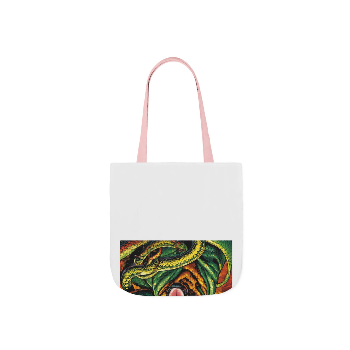 Surreal Serpent Hound Dark Fantasy Canvas Tote Bag