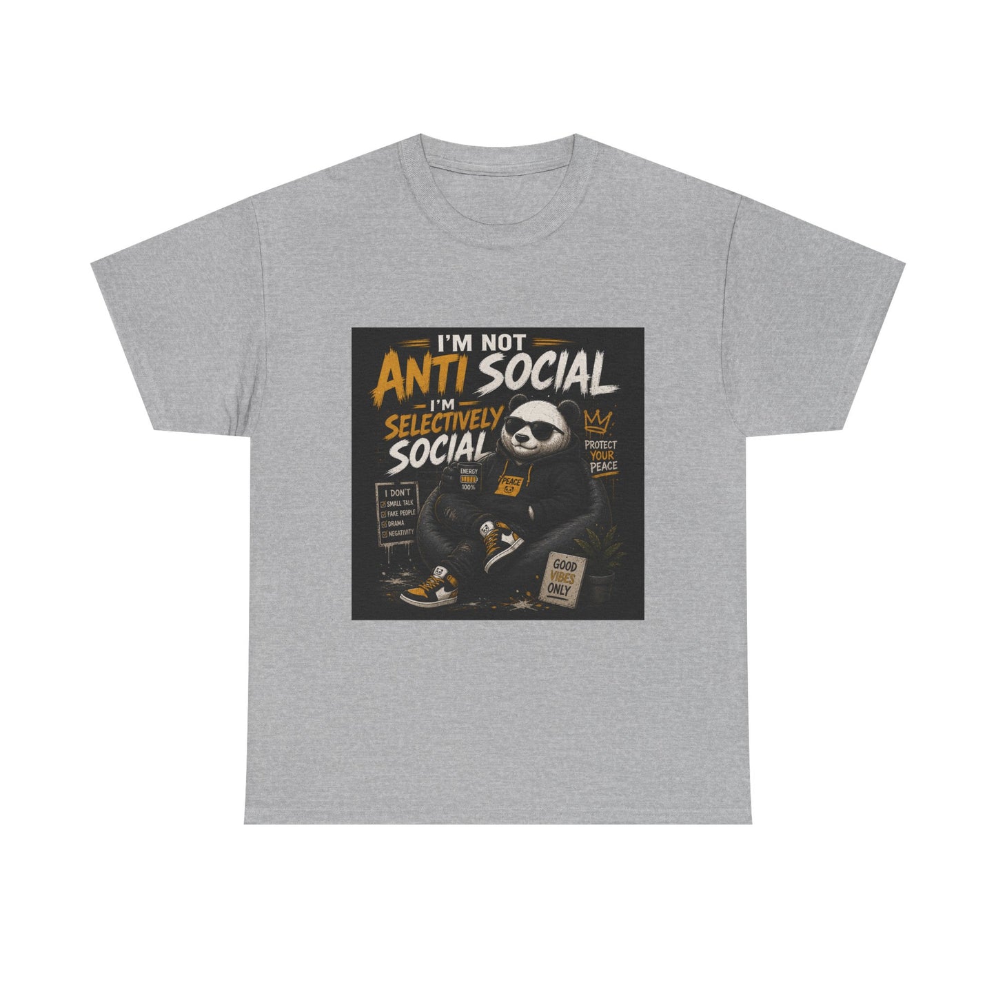 I’m Not Anti Social I’m Selectively Social sloth design Tee | funny introvert shirt