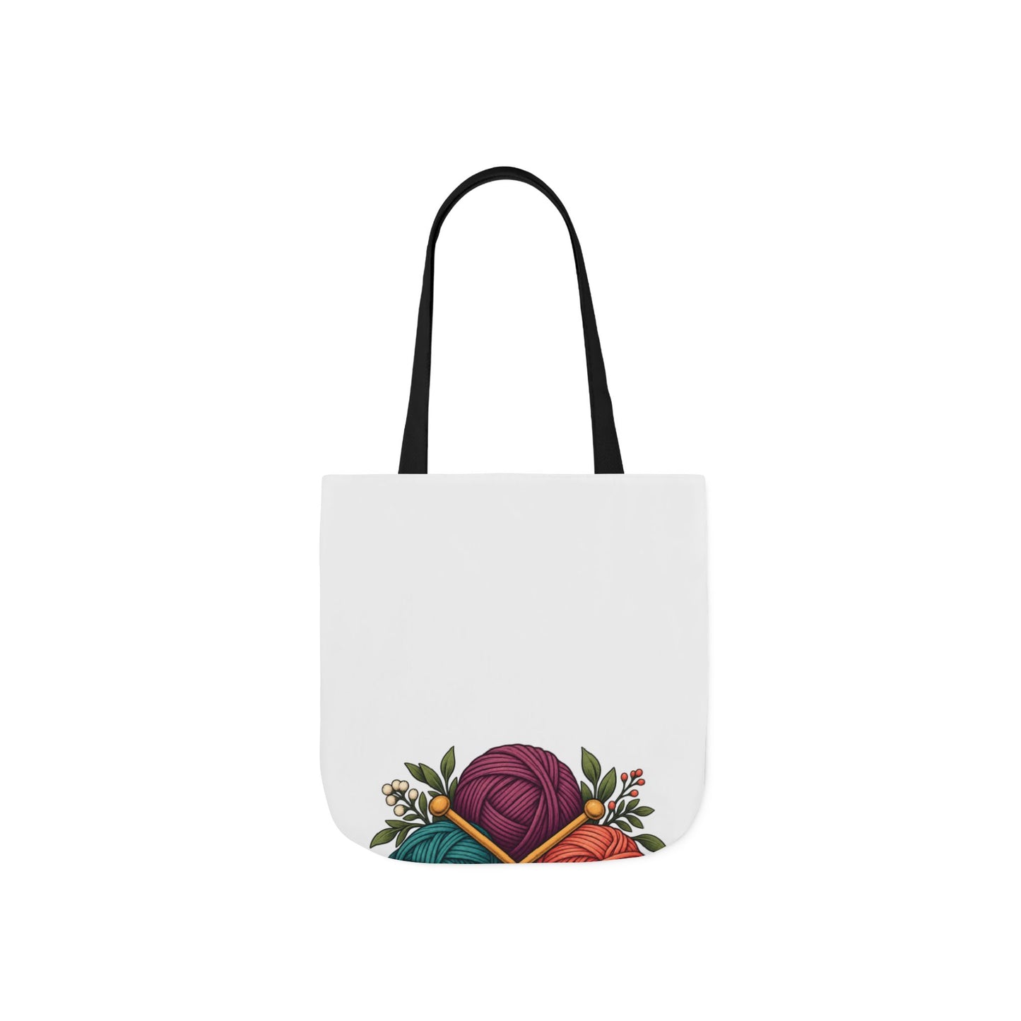 Retro Yarn and Knitting Botanical Art Tote Bag