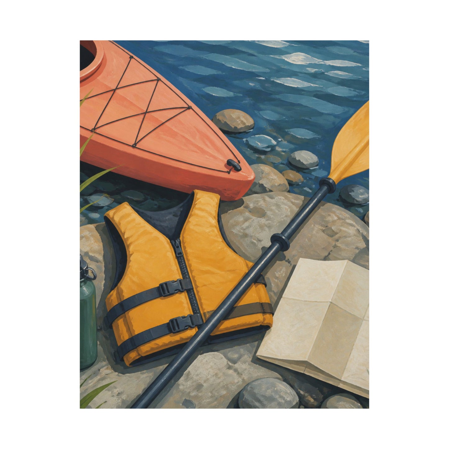 Calm Kayaking Adventure Art Poster