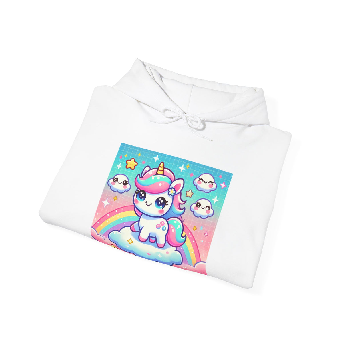 Pastel Rainbow Unicorn Cloud Kawaii Hoodie