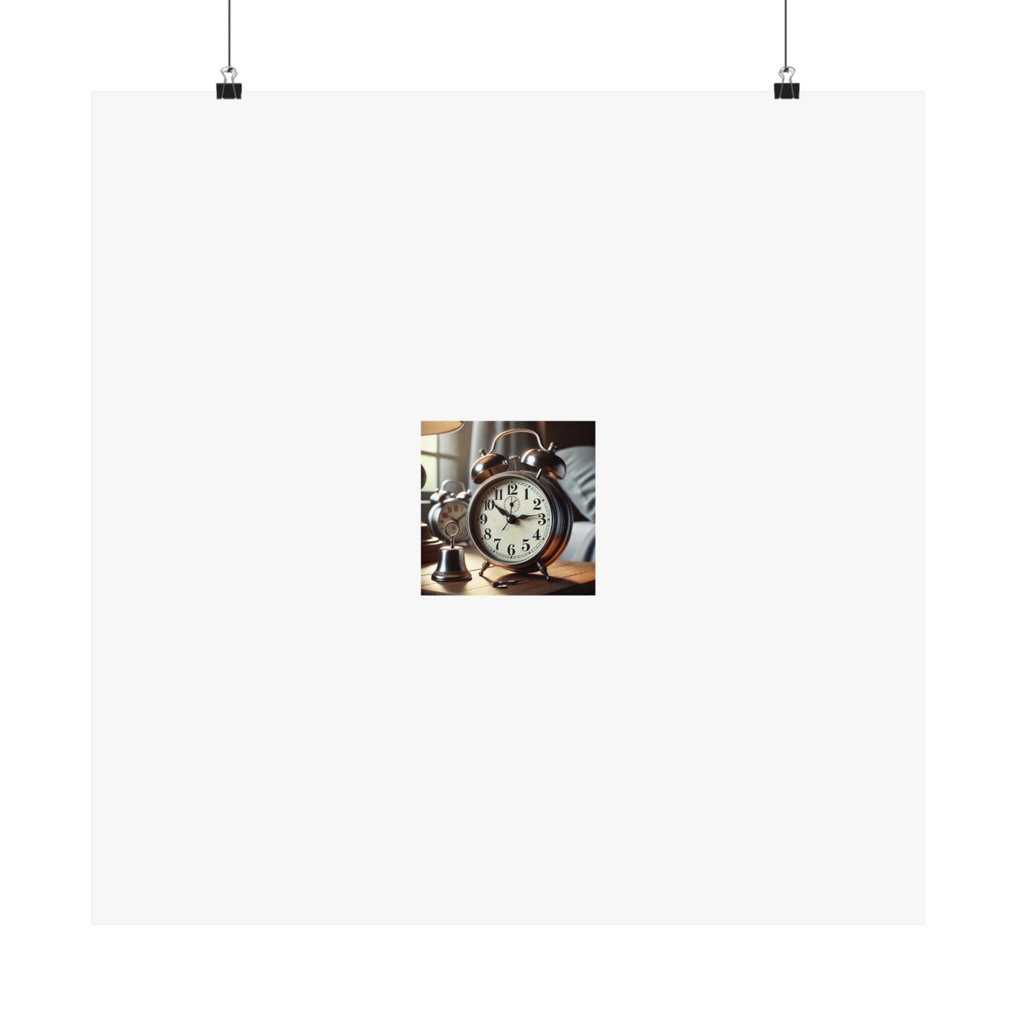 Vintage Alarm Clock Morning Routine Classic Clock Poster