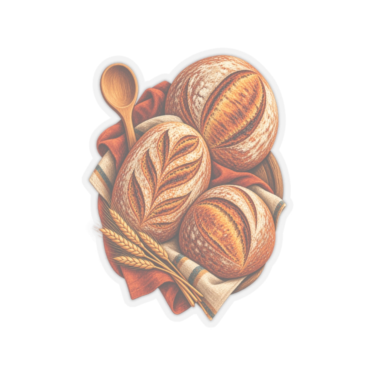 Artisan Bread Baking Emblem Sticker