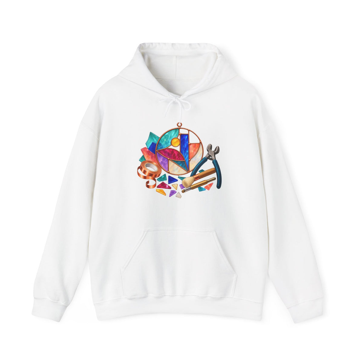 Abstract Stained Glass Suncatcher Workshop Hoodie