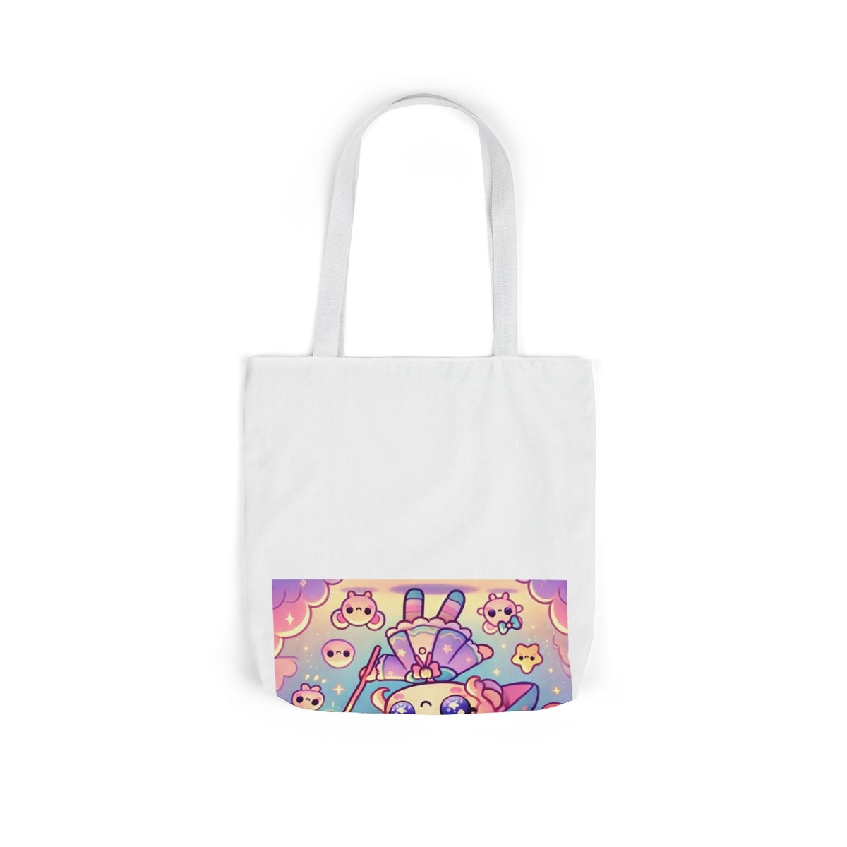Kawaii Moon Wand Pastel Fantasy Art Canvas Tote Bag