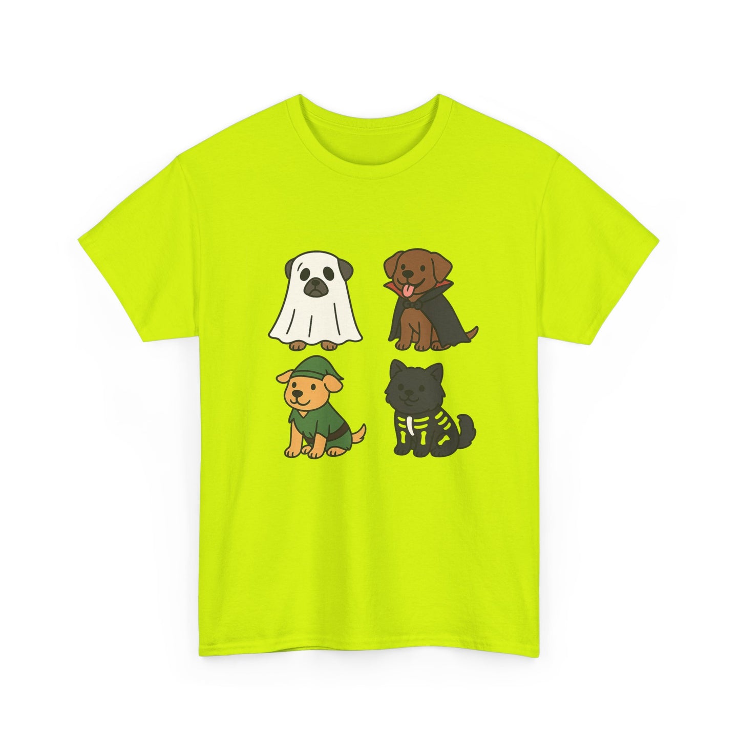 Cute Pet Ghosts Unisex Heavy Cotton Tee - Dog Lover T-Shirt, Animal Tee, Halloween Shirt, Gift for Pet Owners, Funny Retriver