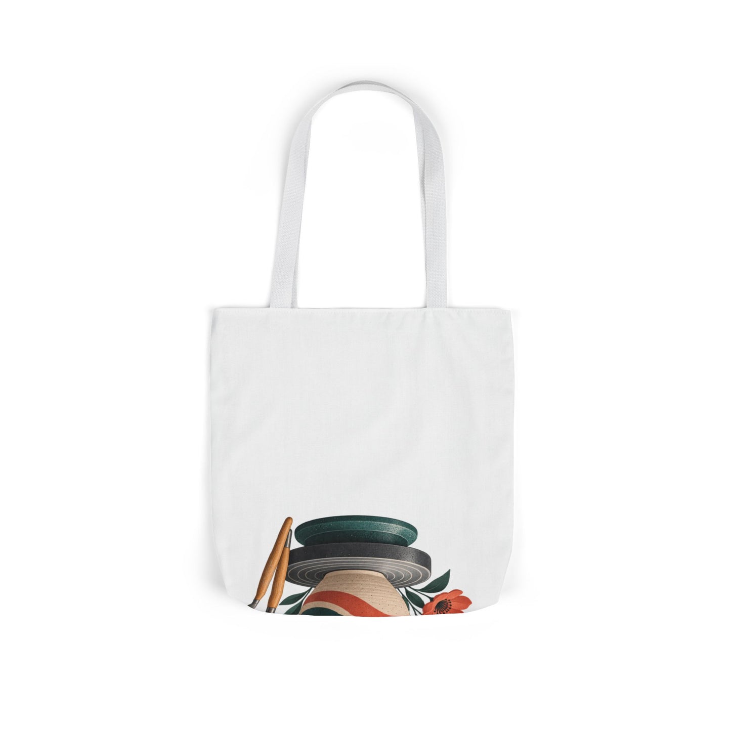 Midcentury Pottery Botanical Art Tote Bag