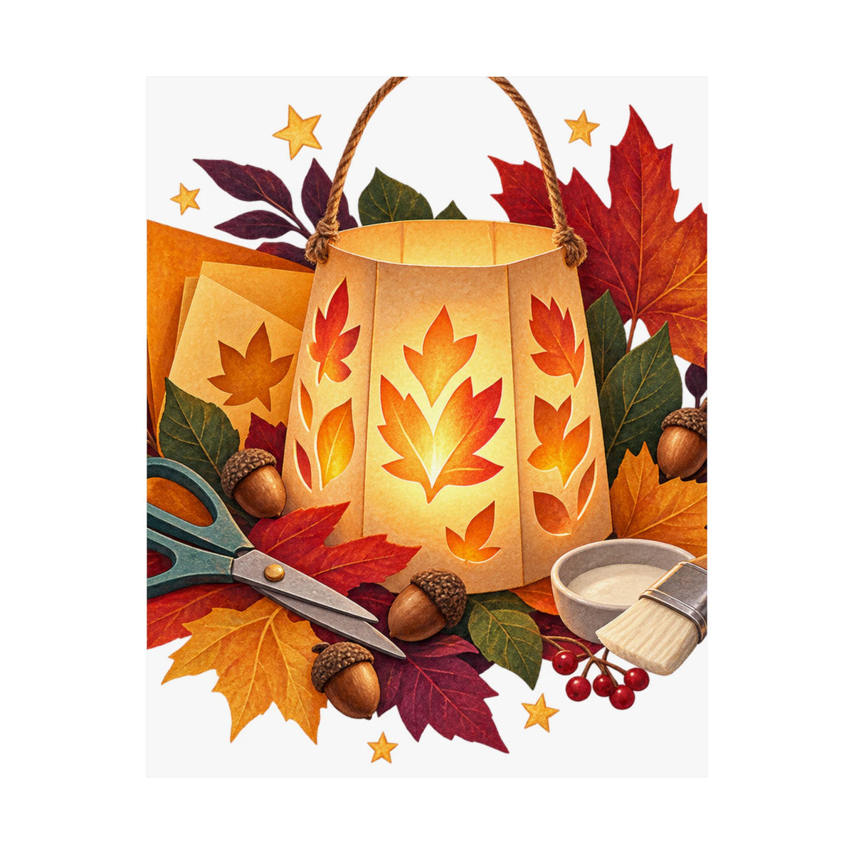 Autumn Lantern Making Workshop Poster