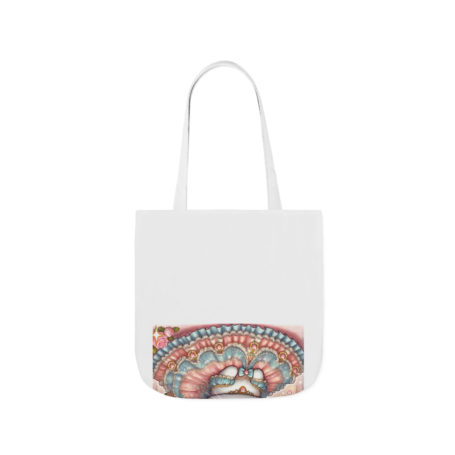 Pastel Princess Calico Cat Fantasy Canvas Tote Bag