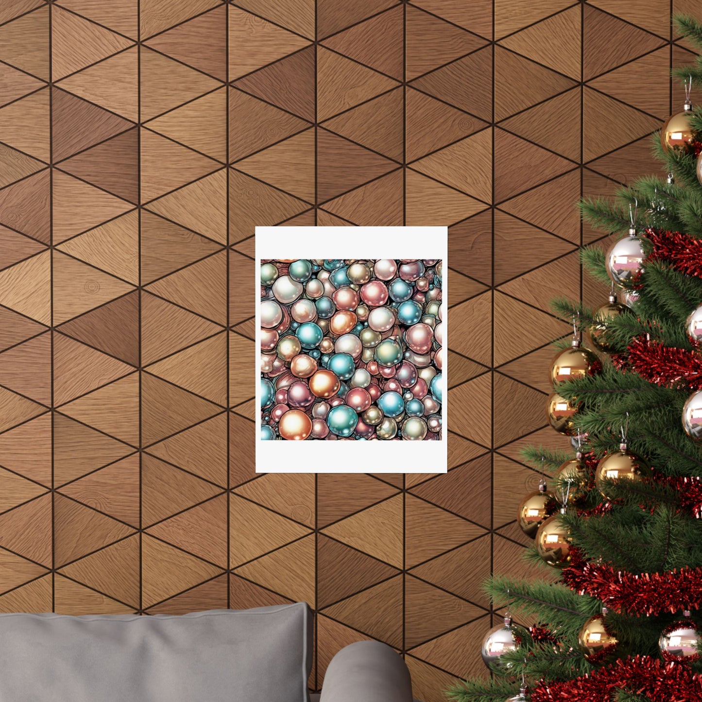 Rainbow Pearl Marble Abstract Gift Art Poster
