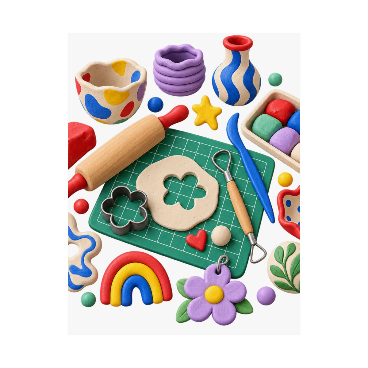 Miniature Clay Sculpting Workshop Poster