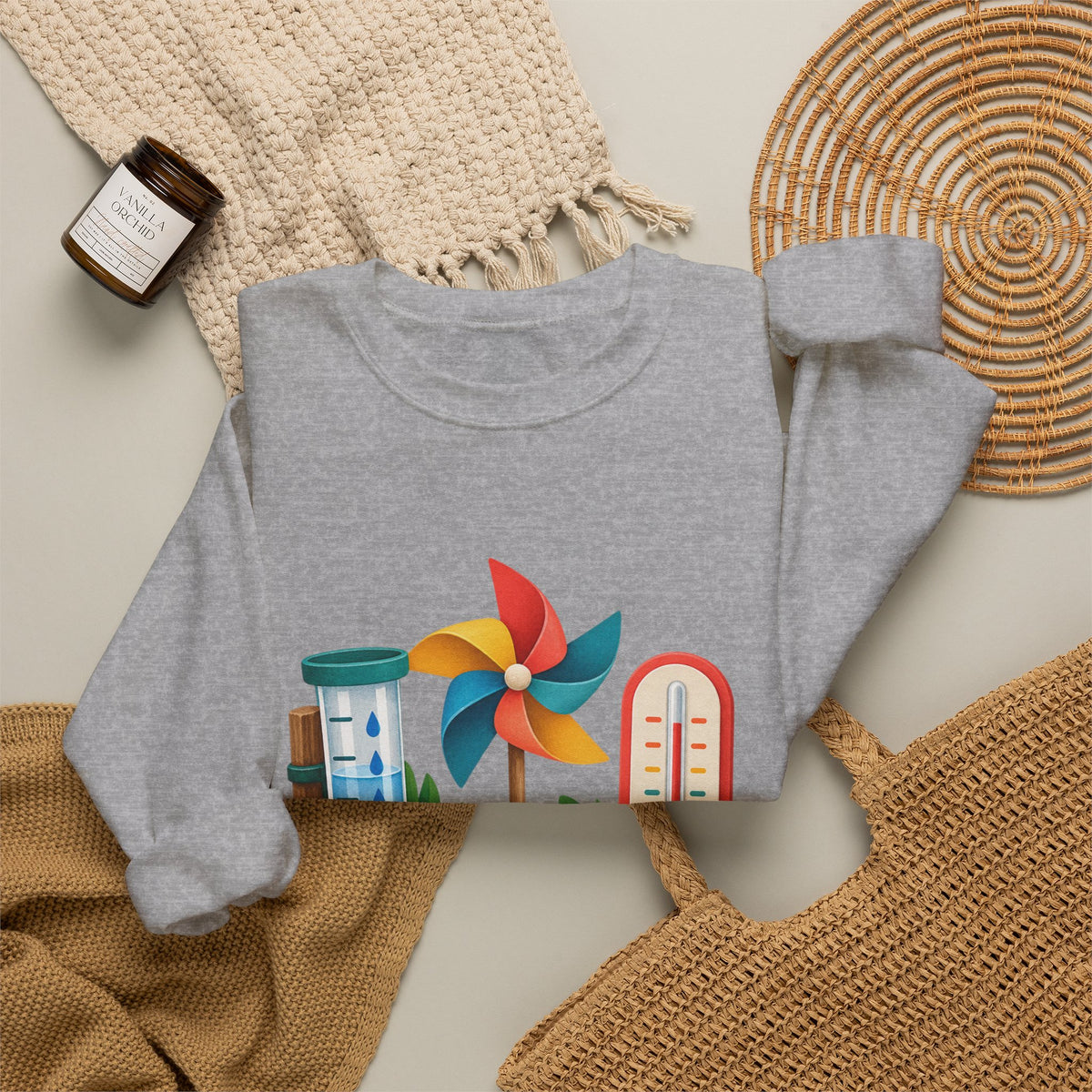 Colorful Backyard Weather Watching Kit Sweatshirt