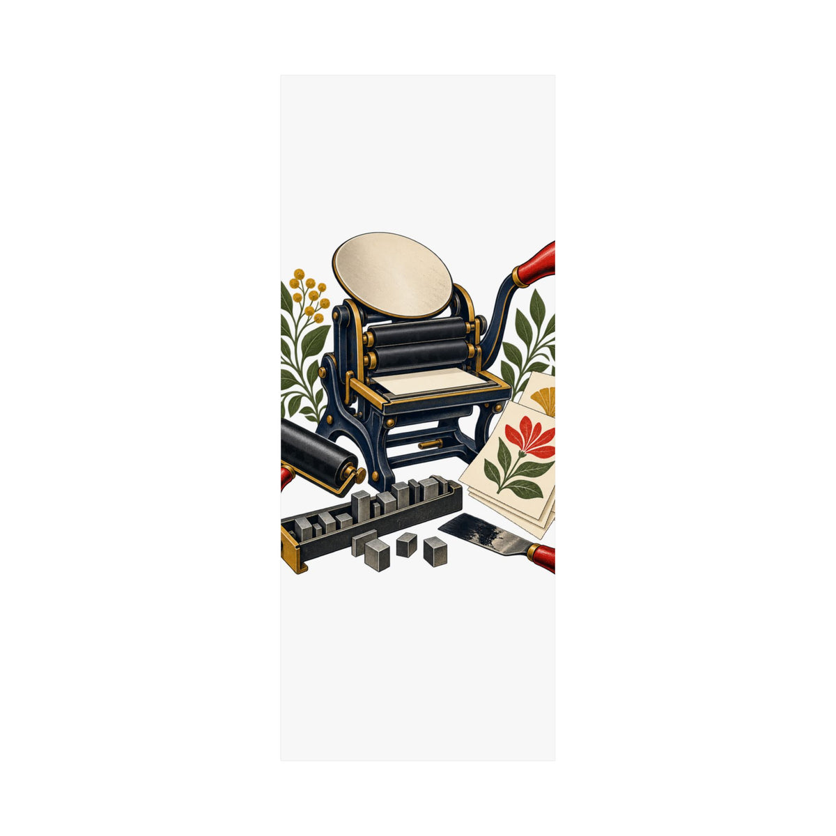 Botanical Letterpress Printshop Poster