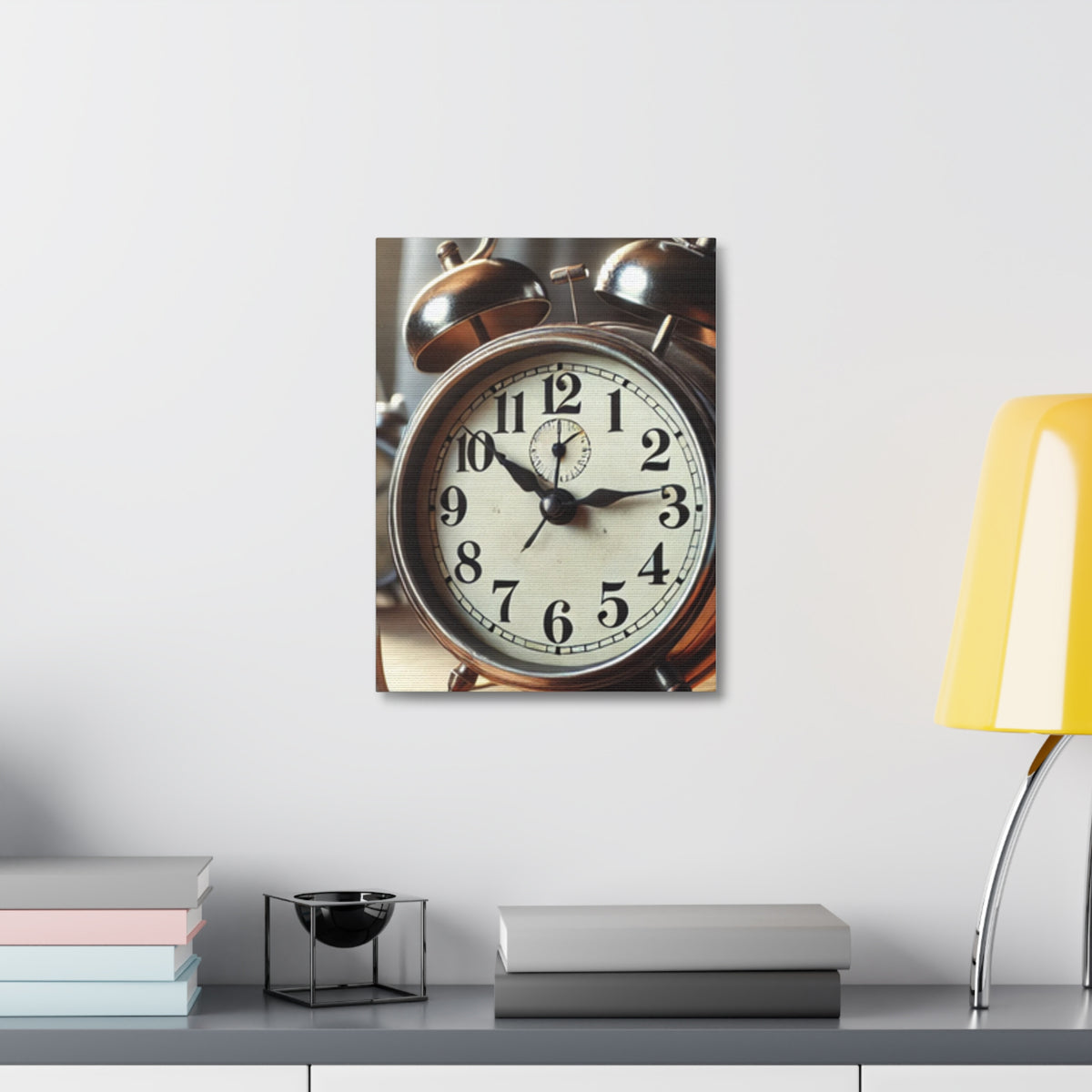 Vintage Alarm Clock Morning Routine Classic Clock Canvas Art