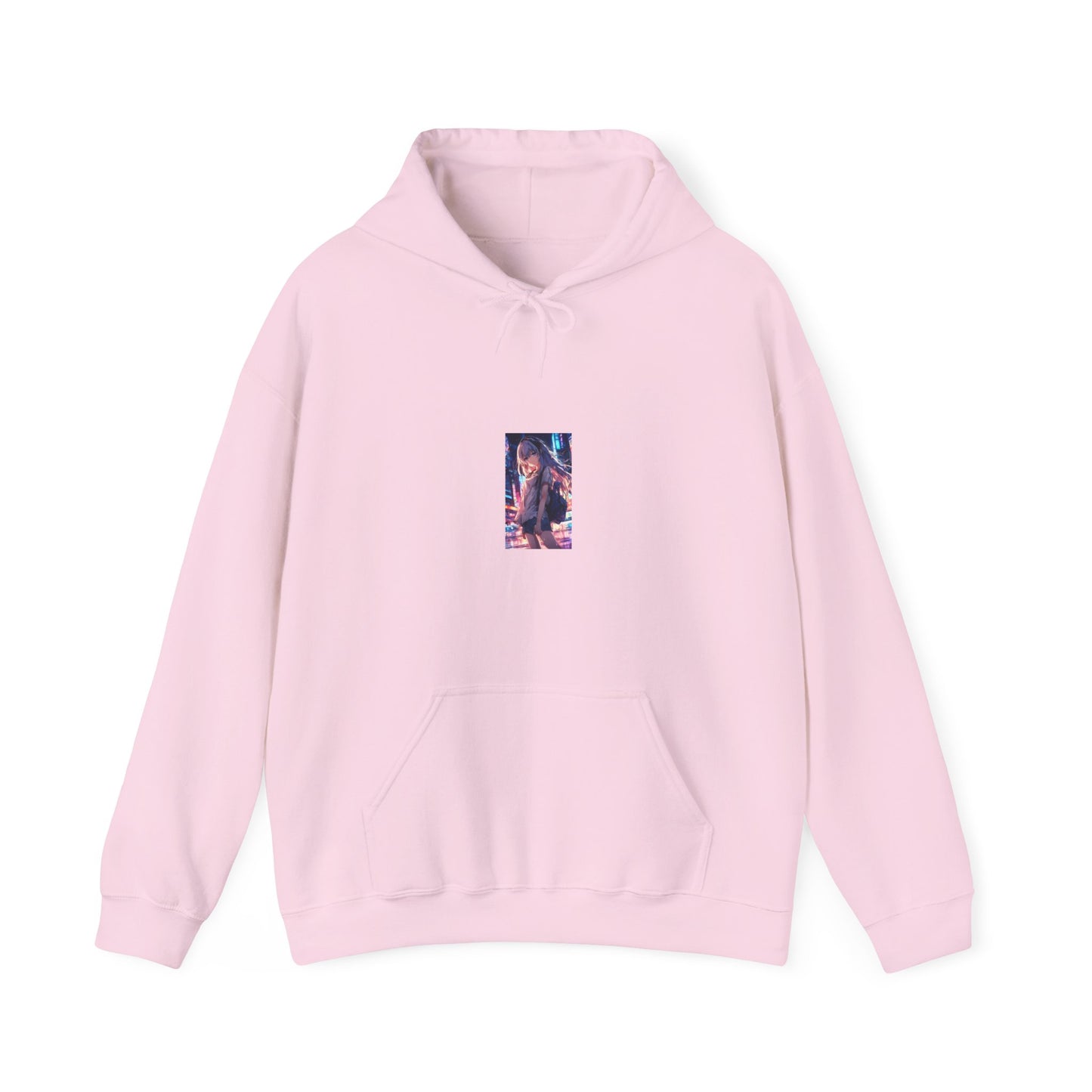 Anime City Night Heroine Portrait Cozy Hoodie