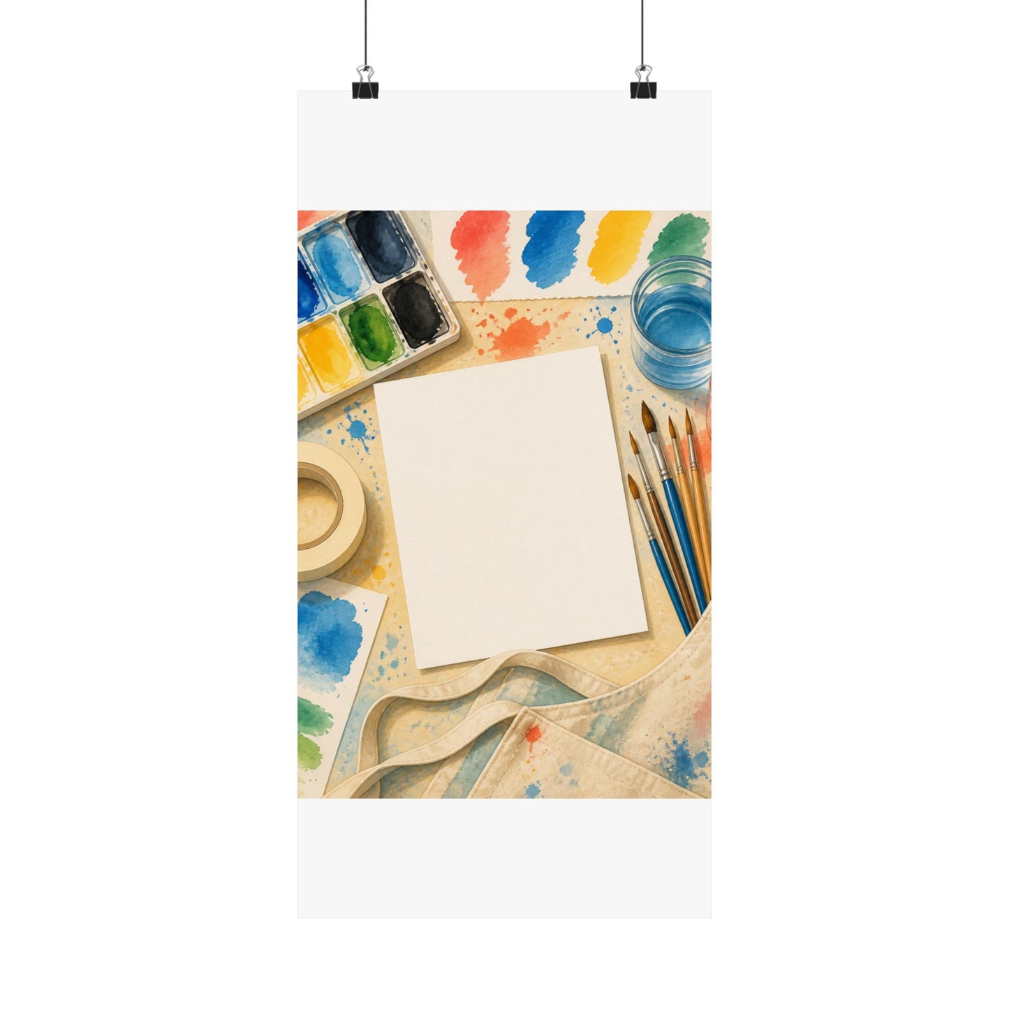 Bright Watercolor Painting Hobby Art Poster