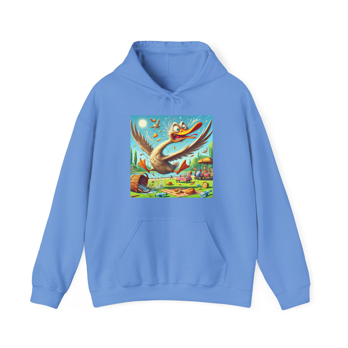 Chaotic Picnic Duck Funny Summer Adventure Hoodie