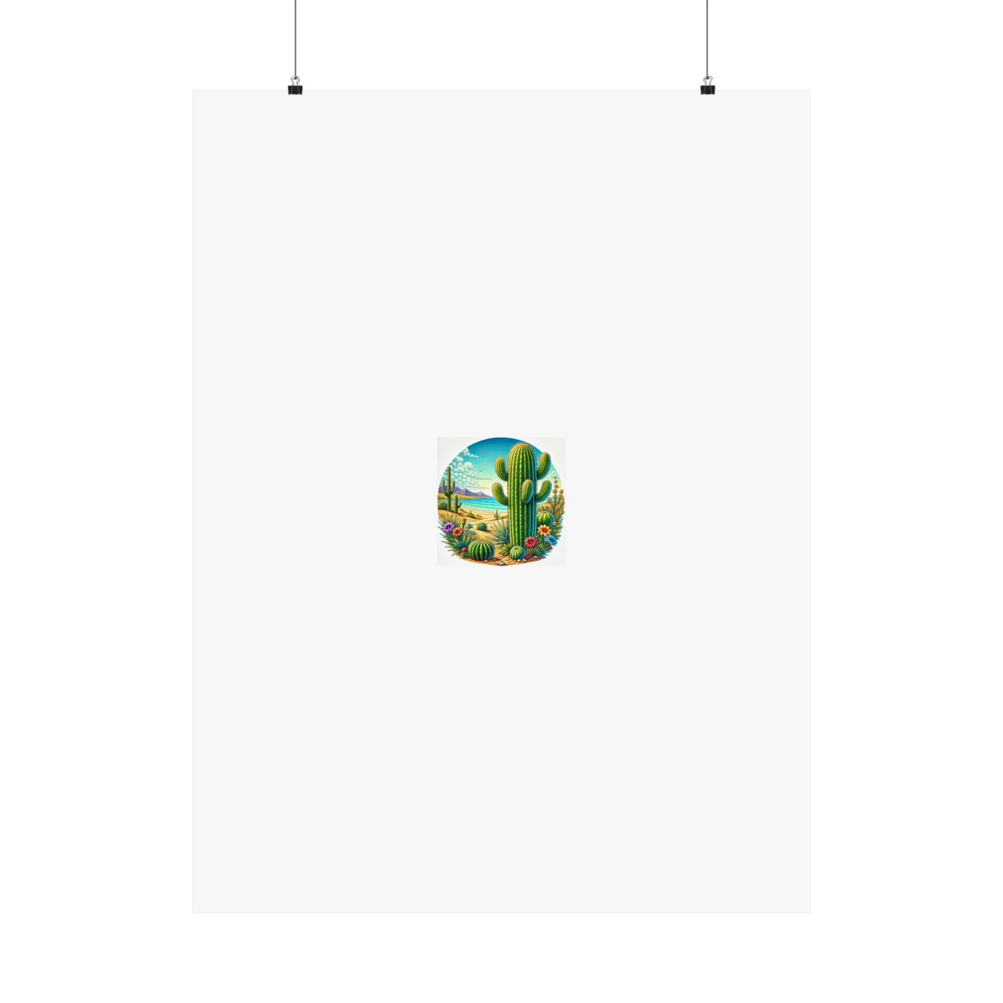 Desert Cactus Bloom Garden Poster Botanical Desert Wall Art Gift