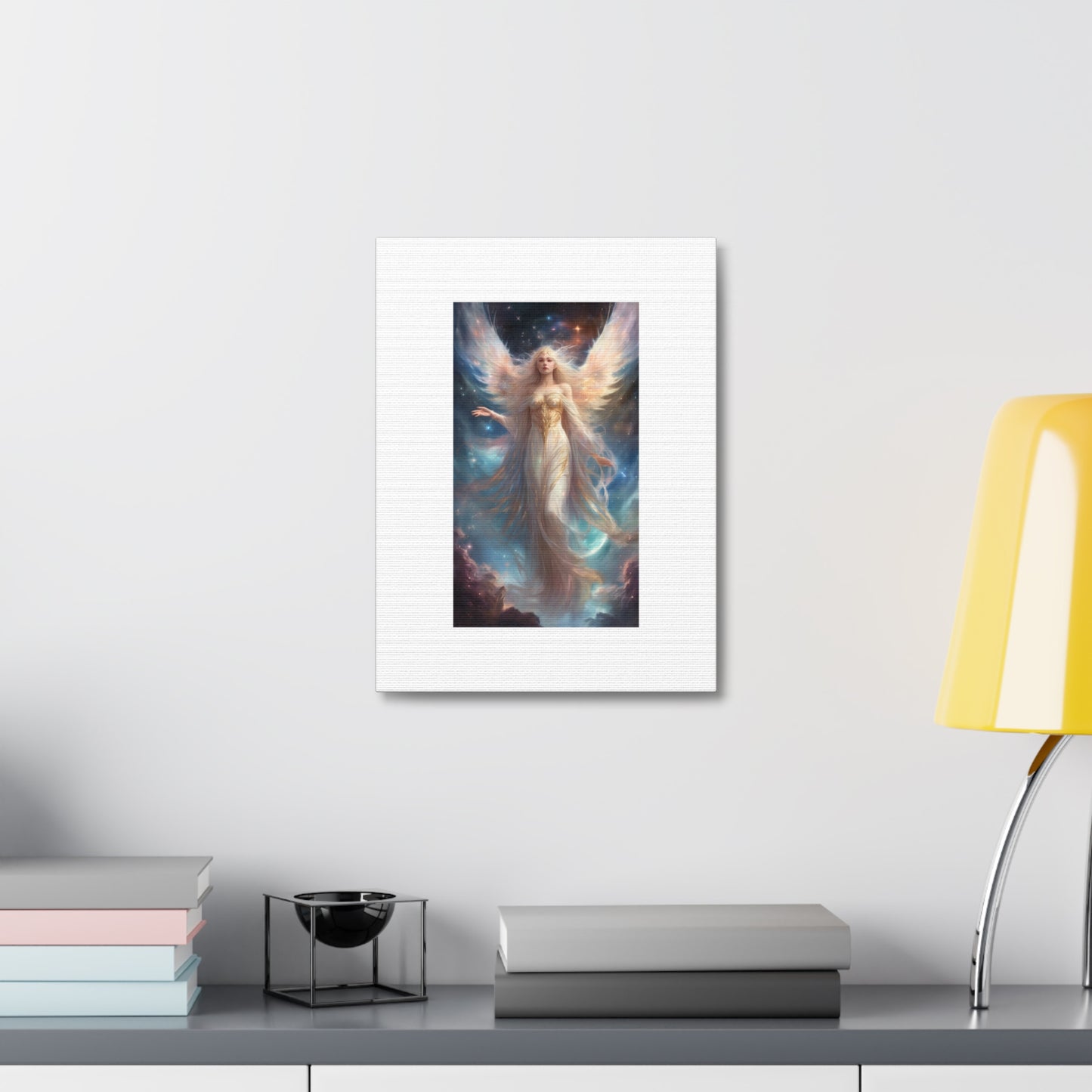 Celestial Winged Heroine Fantasy Portrait Canvas