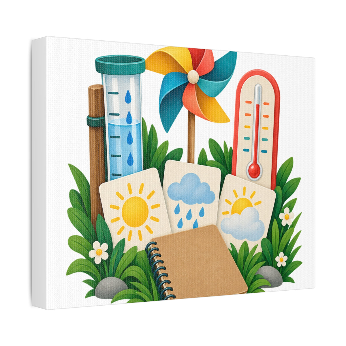 Colorful Backyard Weather Watching Kit Canvas