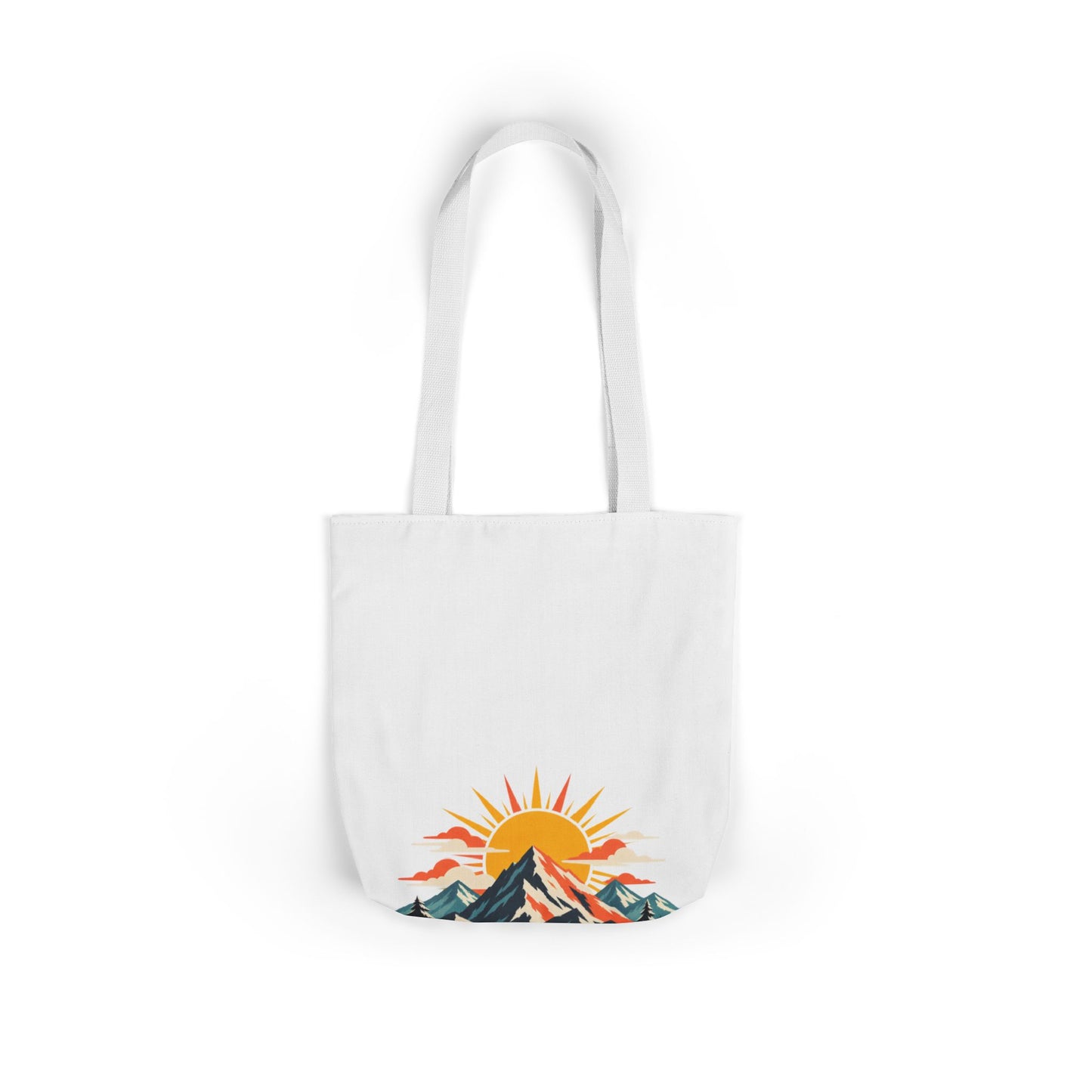 Alpine Sunrise River Mountain Adventure Tote Bag