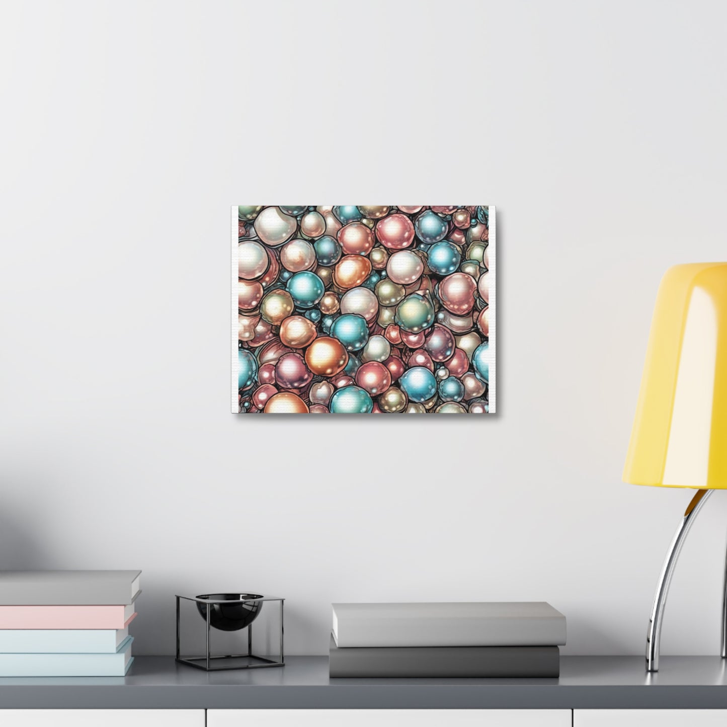 Rainbow Pearl Marble Abstract Gift Art Canvas