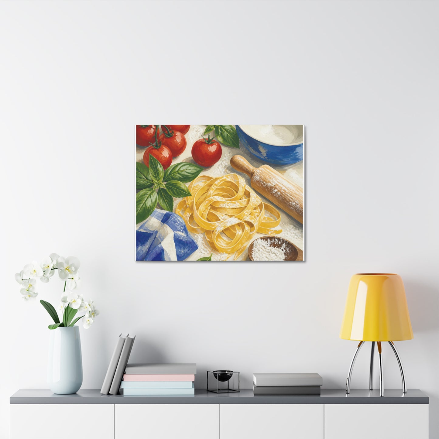 Fresh Pasta Making Kitchen Art Canvas Art